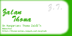 zalan thoma business card